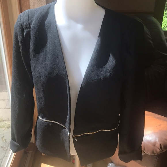michel Jackets & Blazers - Never worn Black Zipper Blazer